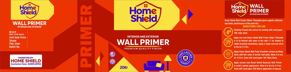 HomeShield Wall Primer Label